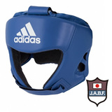adidas 国際アマチュアボクシング連盟(AIBA)公認ヘッドガード 本革 青 Blue [ad-pt-headguard-aiba-realleather-bl]