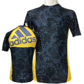 adidas アディダス 半袖ラッシュガード [Transition Model] ダークグレー/黄 Dark Grey/Eqt Yellow